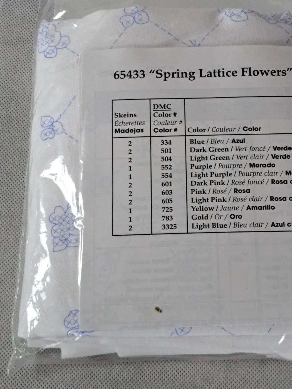 Bucilla Special Edition Spring Lattice Flowers Pillowcases 65433 20X30 NOS